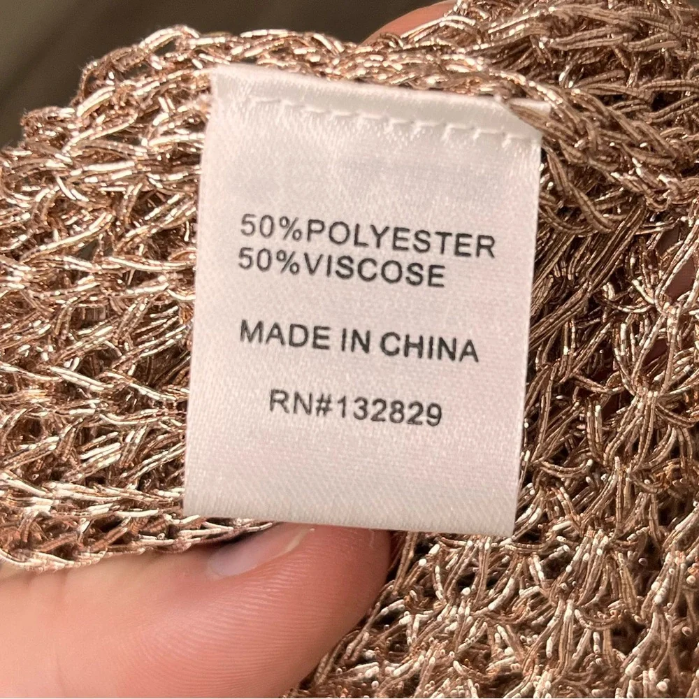 Superdown Karen Metallic Cardigan Bronze Size Small - Picture 7 of 7